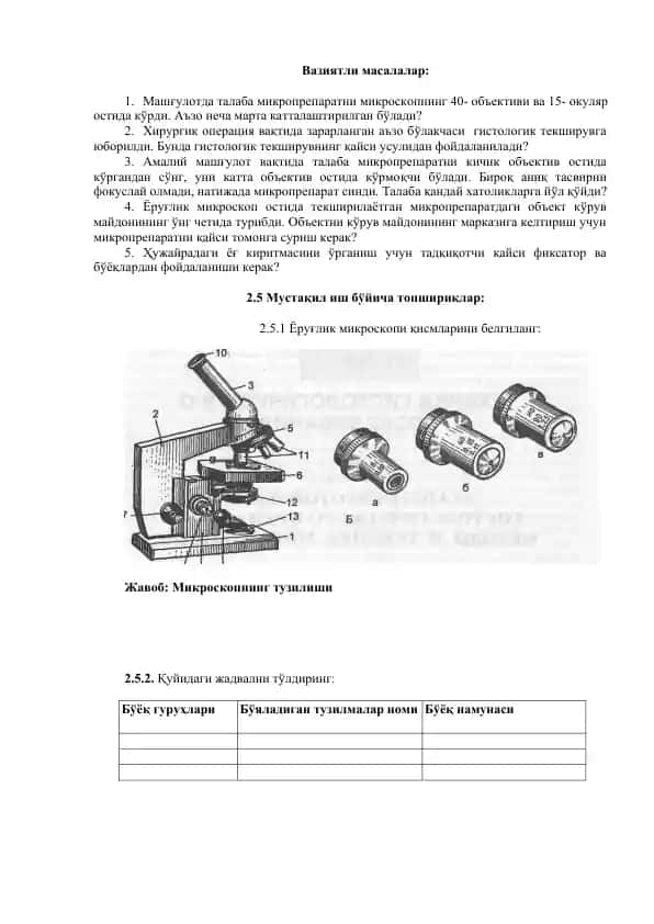 Histologiya amaliyotlari