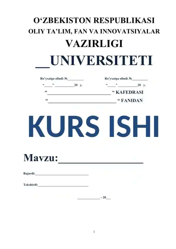 Kurs ishi: Maksimal va minimal narxlar
