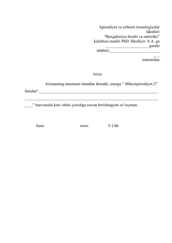 Kurs ishi "Mikroiqtisodiyot-2"