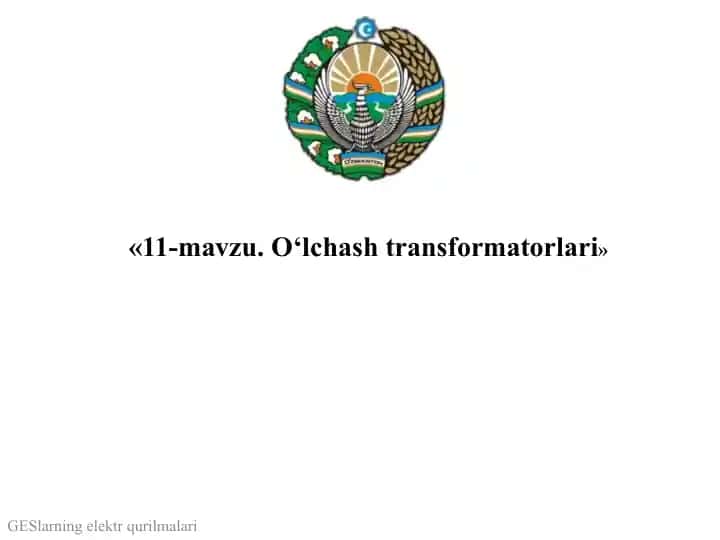 O‘lchash transformatorlari