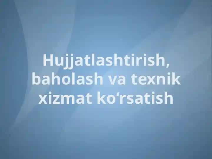 Texnik qo'llanma va axborot tizimi