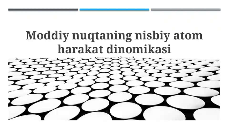 Moddiy nuqtaning nisbiy atom harakat dinamikasi