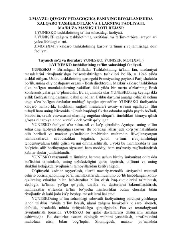 QIYOSIY PEDAGOGIKA FANLARI RIVOJI