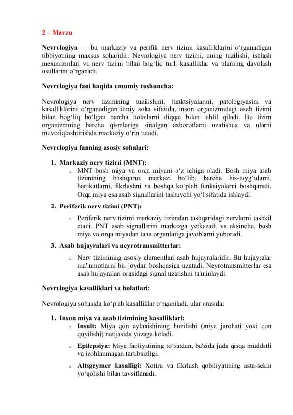 Nevrologiya