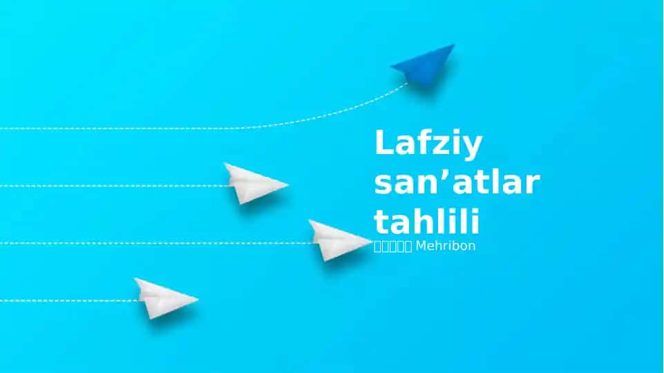 Lafziy sanʼatlar tahlili