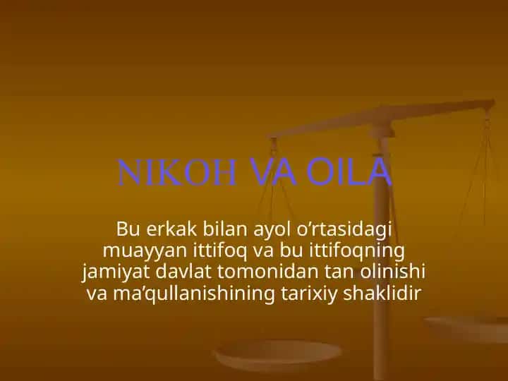 Nikoh va oila