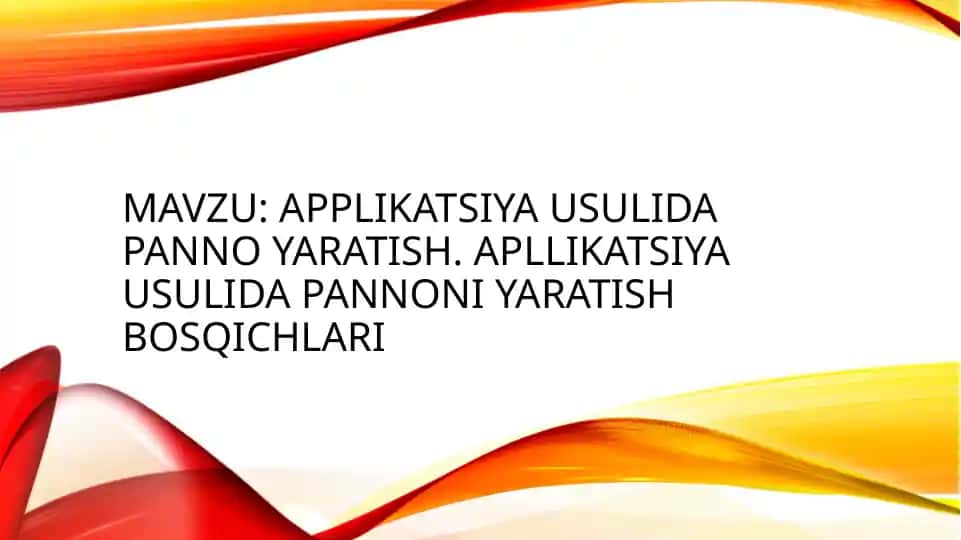 Panno yaratish