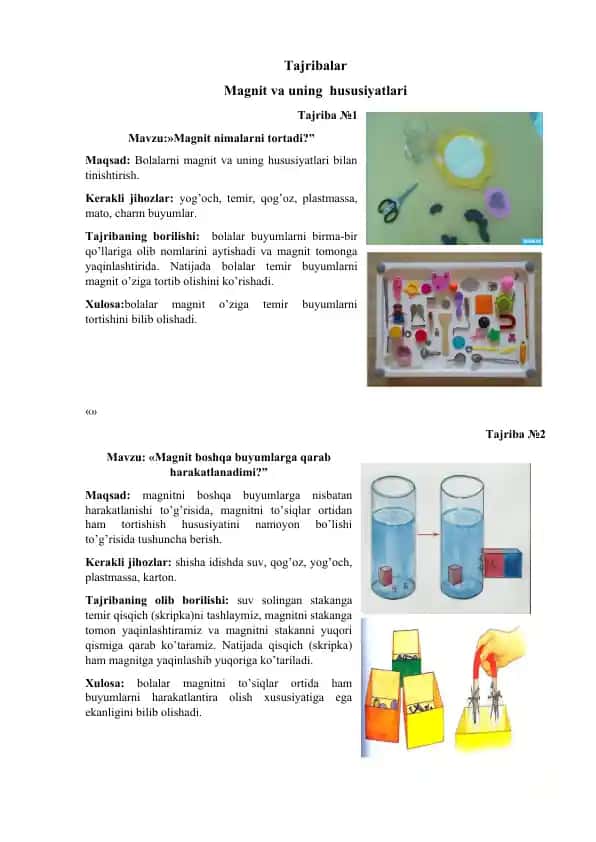 Magnit va uning hususiyatlari