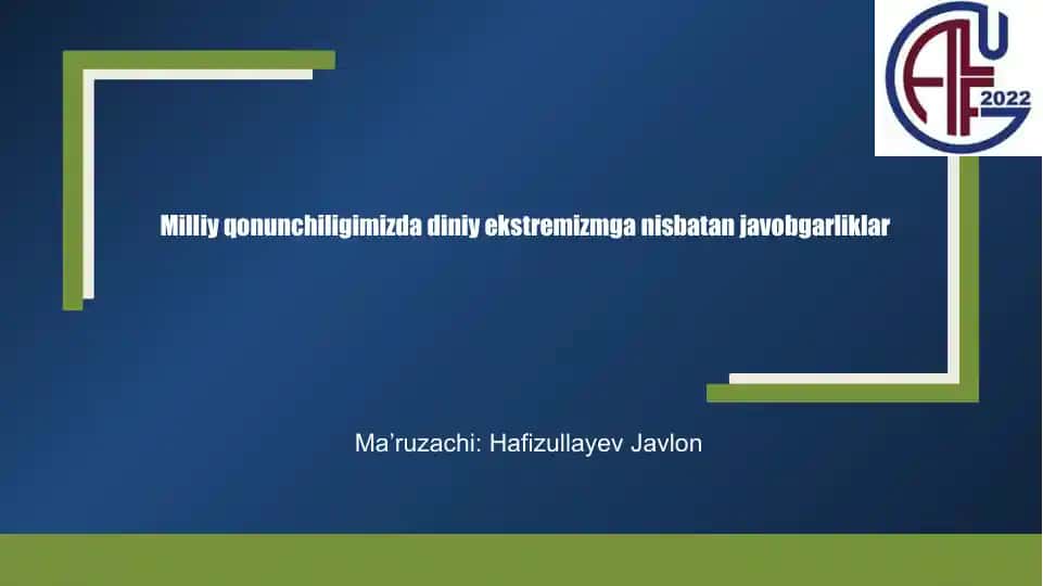 Diniy xilof ravisda ta'limot tayyorlash va ma'lumotlarni tarqatishda javobgarliklar