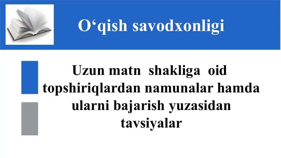 O‘qish-savodxonligi