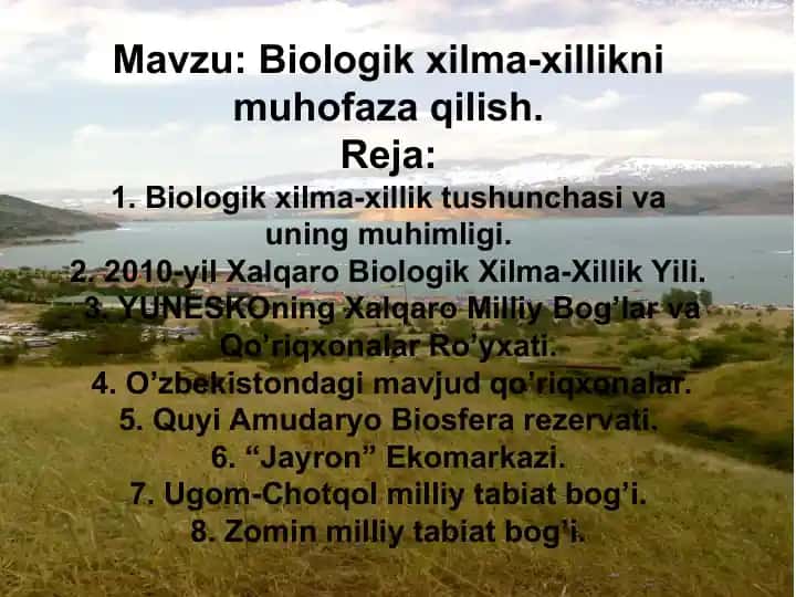 Biologik xilma-xillikni muhofaza qilish