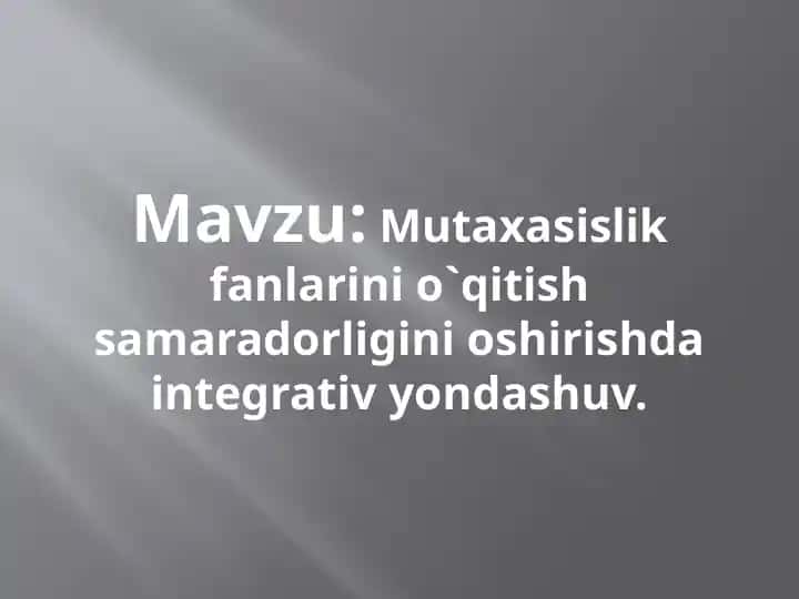 Integrativ yondashuv va inklyuziv ta'lim