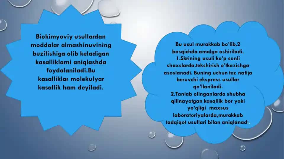 Biokimyoviy usullardan