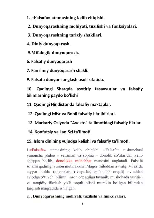 Falsafa taqdimoti