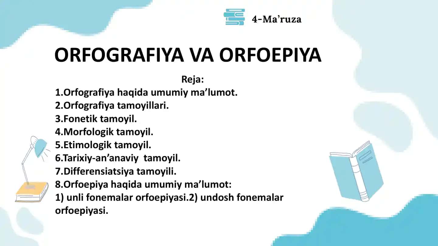 Orfografiya va Orfoepiya