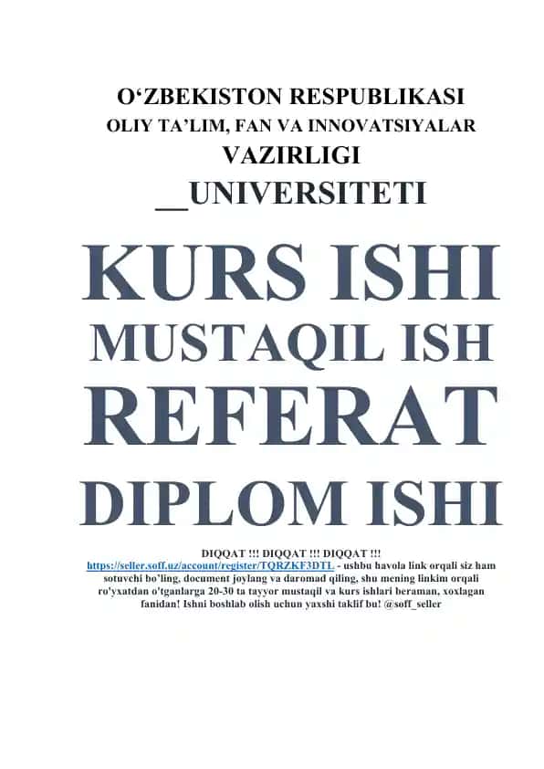 Moliyaviy oqimlarni boshqarish ma'lumot bazasi
