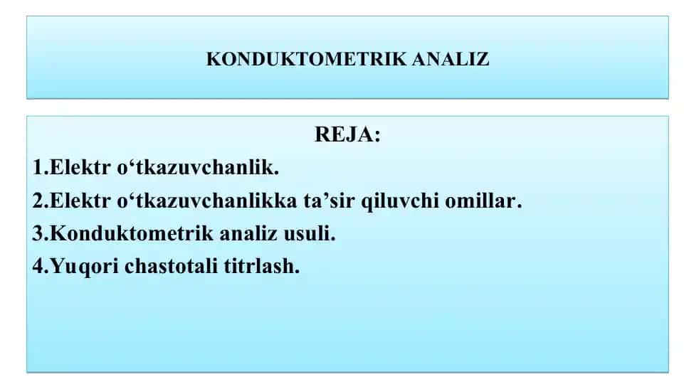 Elektrokimyoviy analiz usullari