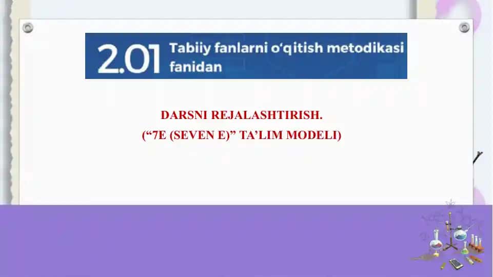 Tabiiy fanlarni o‘qitish metodikasi