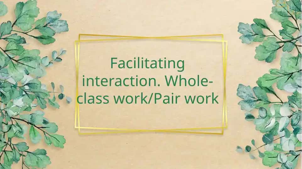 Facilitating interaction