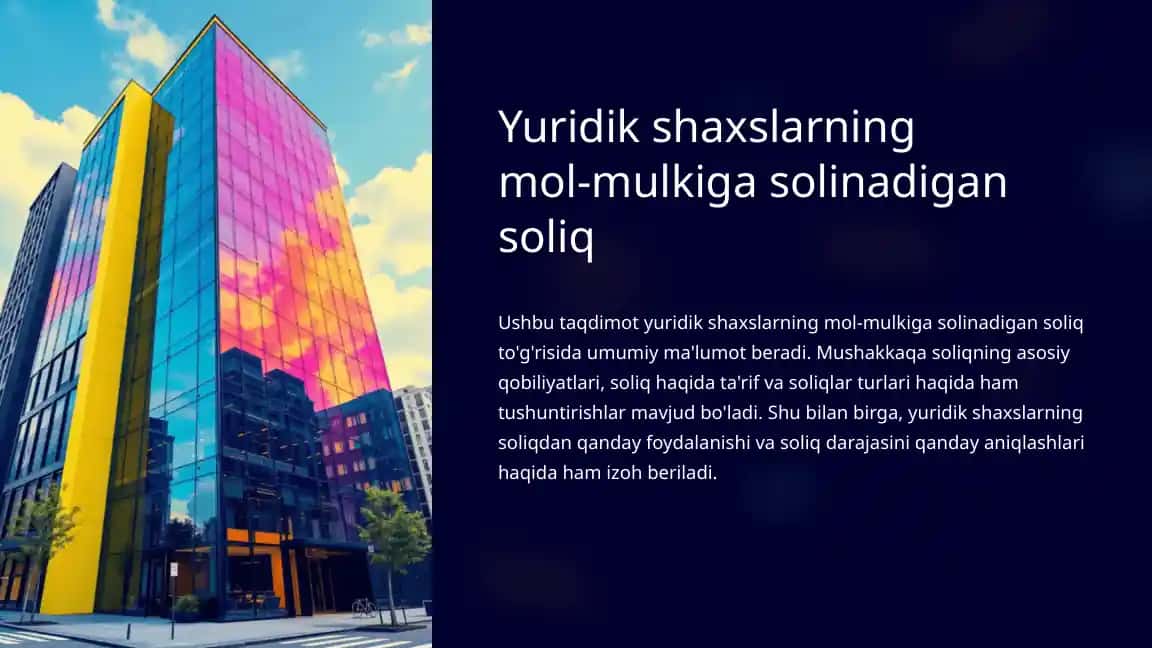 Yuridik shaxslarning mol-mulkiga solinadigan soliq
