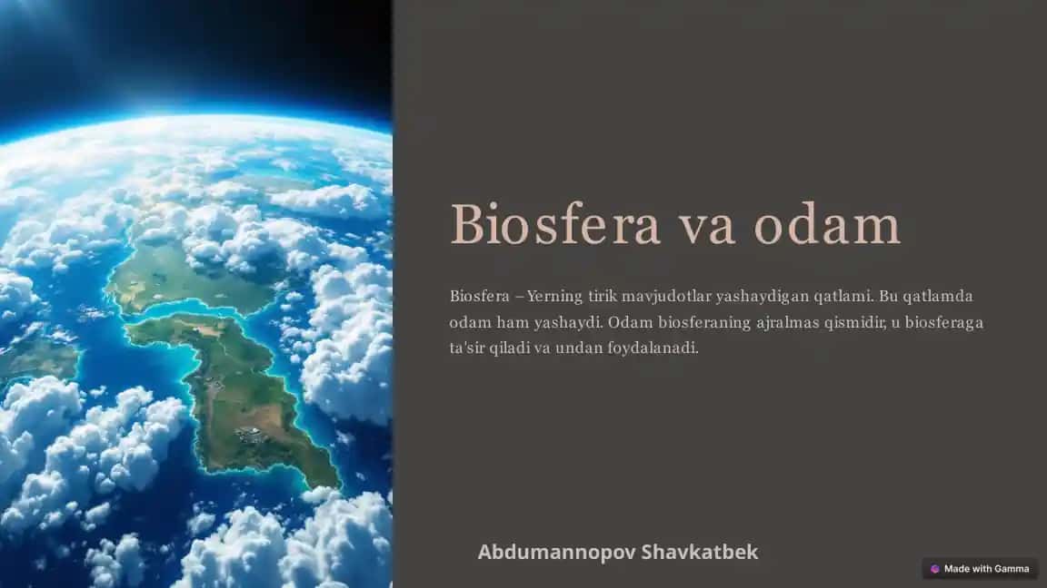 Biosfera va odam