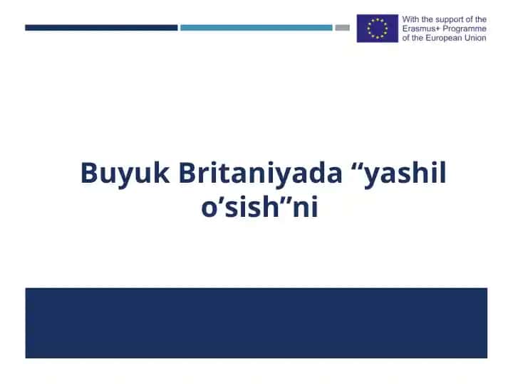 Buyuk Britaniyada “yashil o’sish”
