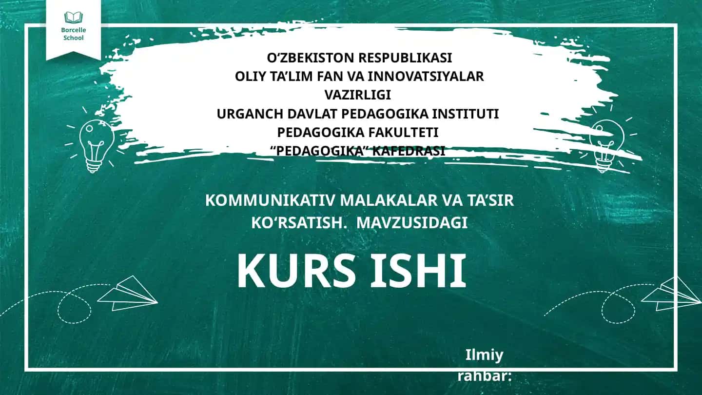 Kommunikativ malakalar va ta'sir ko'rsatish