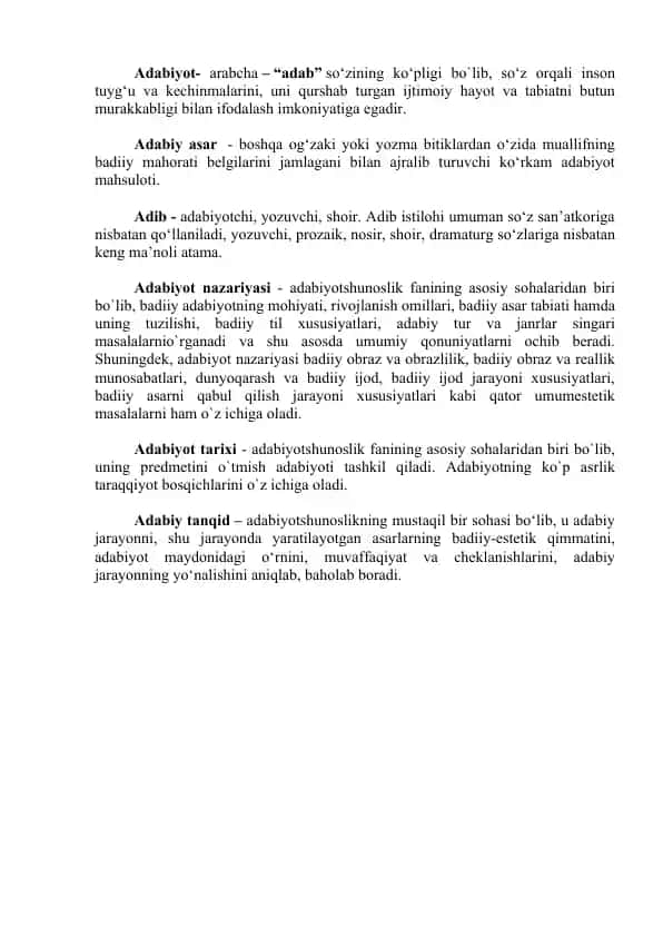 Adabiyot