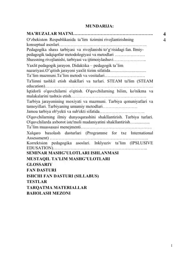 Pedagogika shaxs tarbiyasi va rivojlanishi fan
