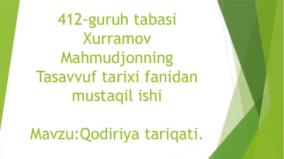 Qodiriya tariqati