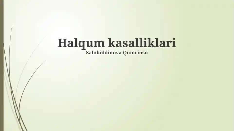 Halqum kasalliklari
