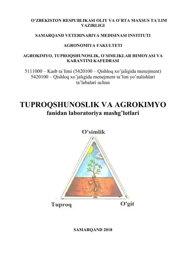 Tuproqning CO2 karbonatlar miqdorini aniqlash