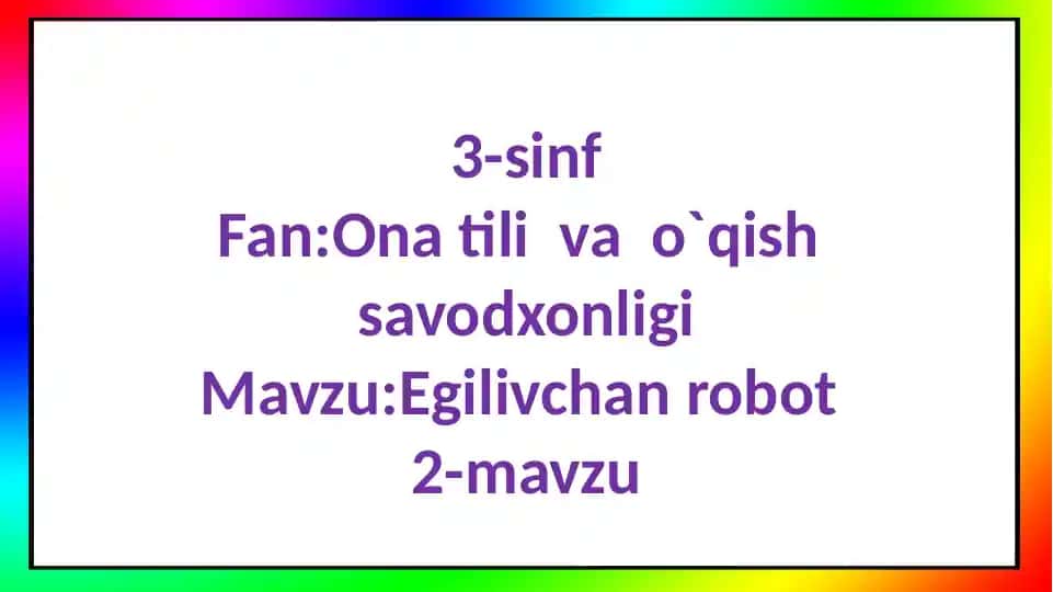 Egilivchan robot