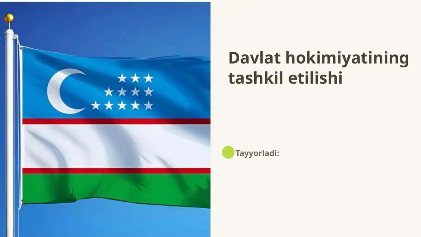 Davlat hokimiyatining tashkil etilishi
