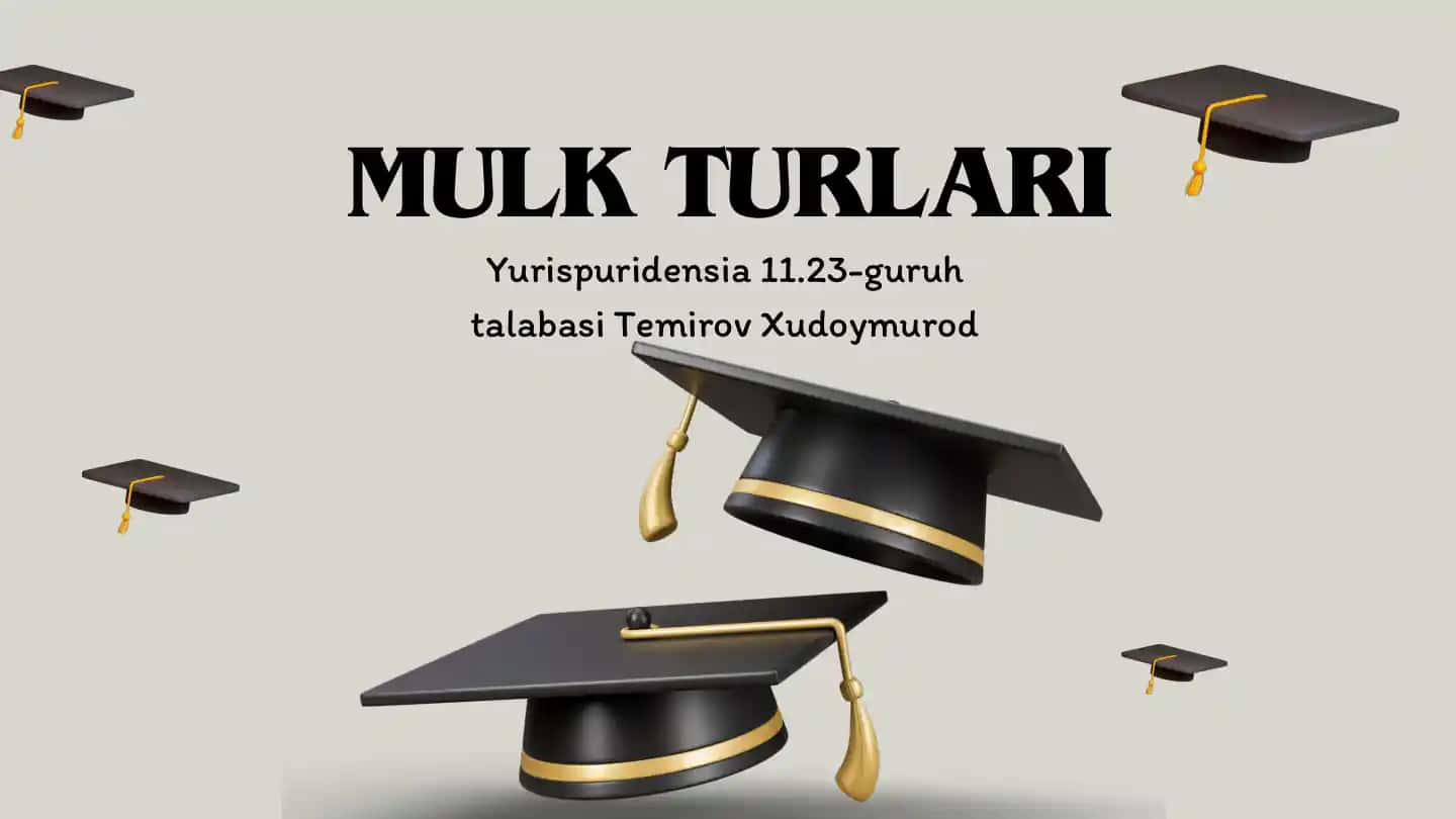 MULK TURLARI