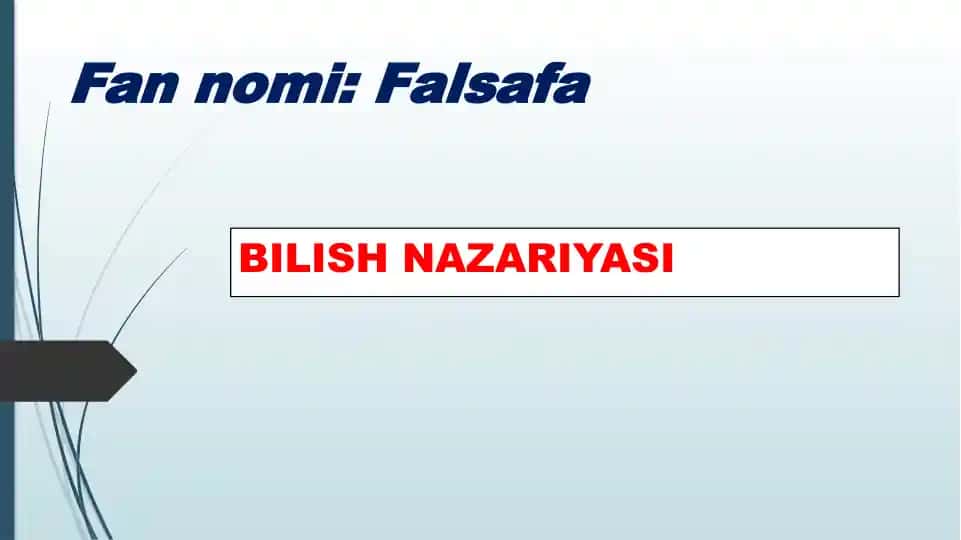 BILISH NAZARIYASI