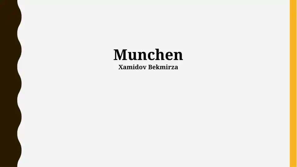 Münchens Geschichte und Kultur Präsentation