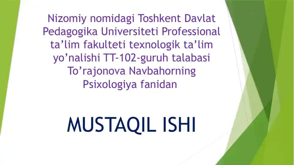 Faoliyat va motivatsiya