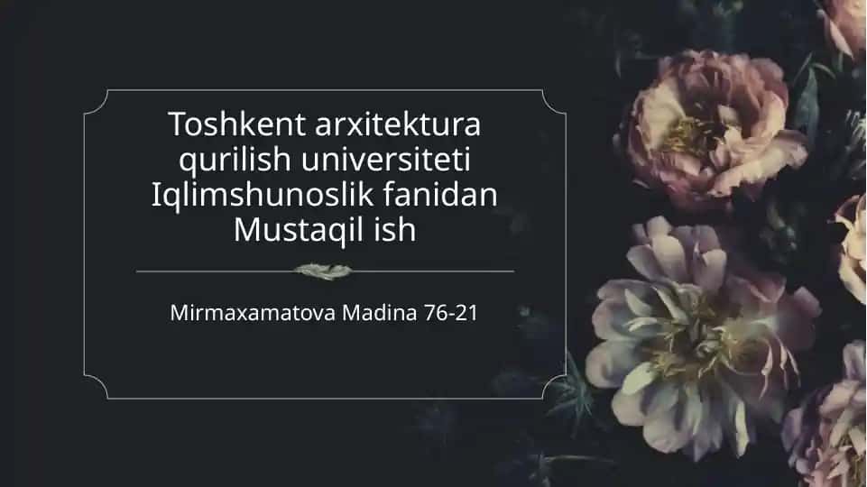 Quyosh energiyasining atmosfera va yer sirtidagi o’zgarishlari