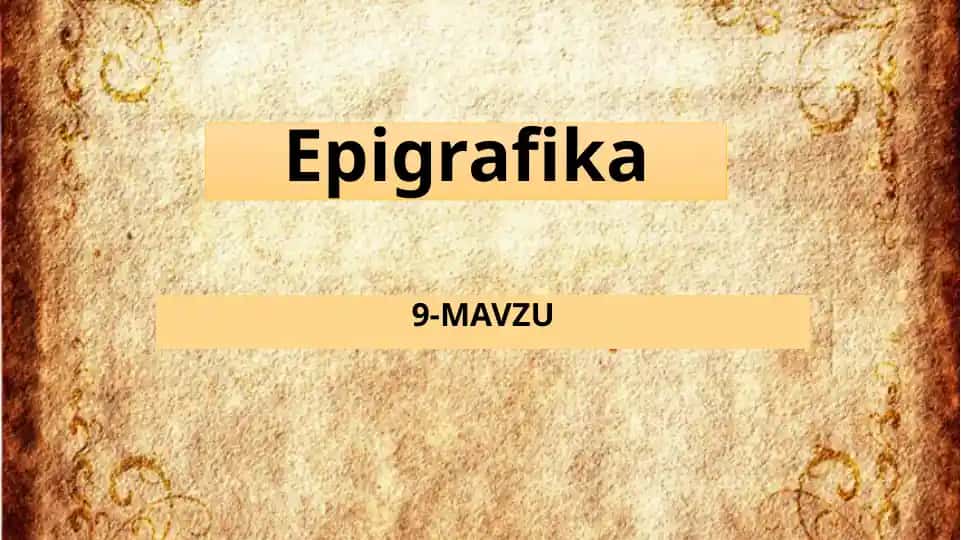 Epigrafika