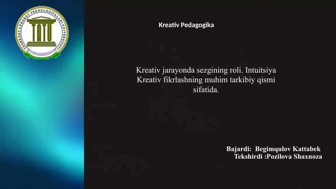 Sezgi va Intuitsiya