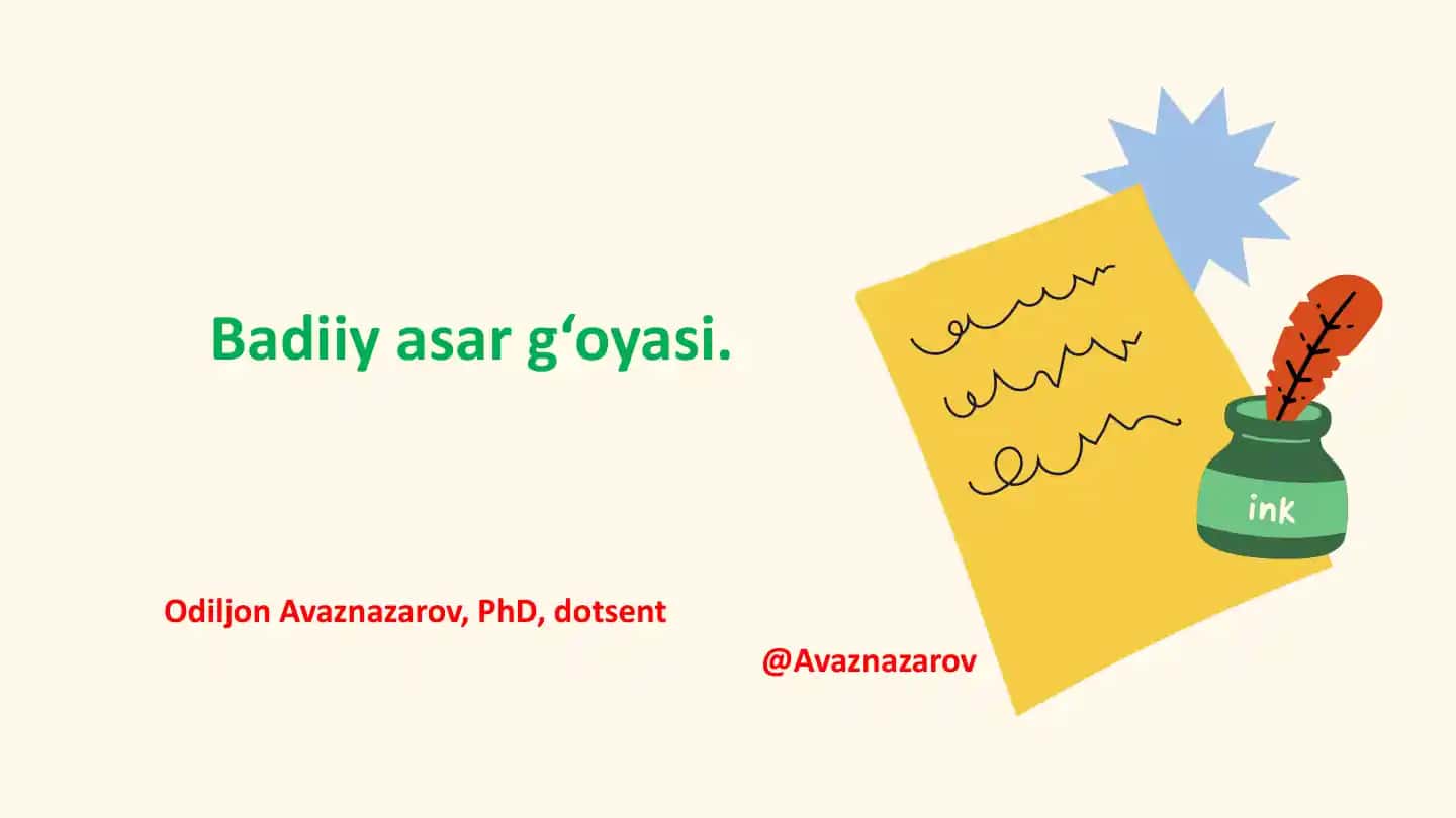 Badiiy asar g‘oyasi