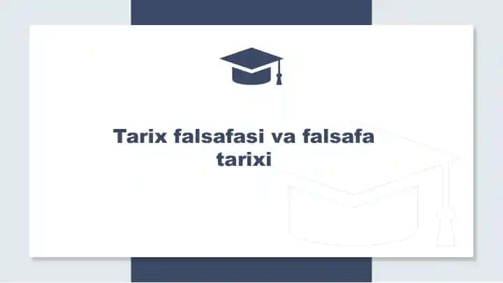 Tarix falsafasi va falsafa tarixi