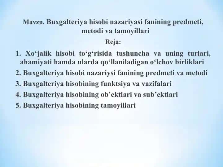 Buxgalteriyahisobinazariyasi