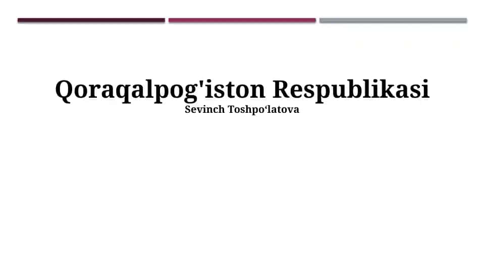 Qoraqalpog'iston Respublikasi