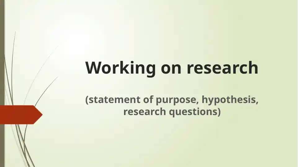 Research Hypothesis