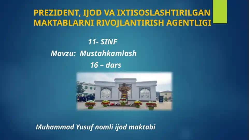 Muhammad Yusuf nomli ijod maktabi