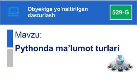 Ma'lumotlar turlari