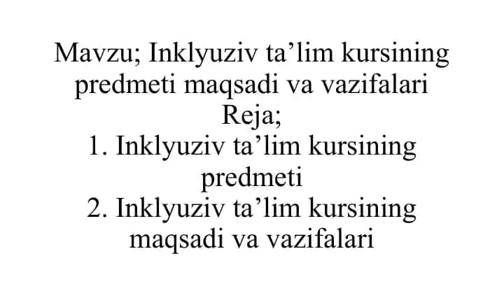 Inklyuziv Ta’lim