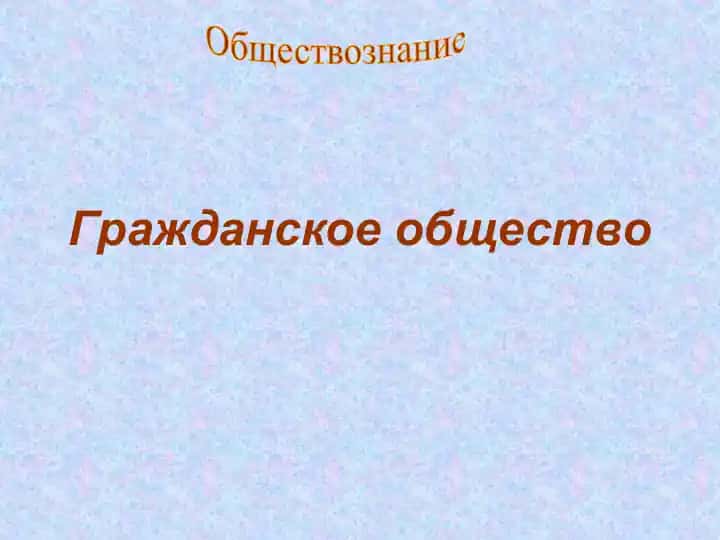 Гражданское общество